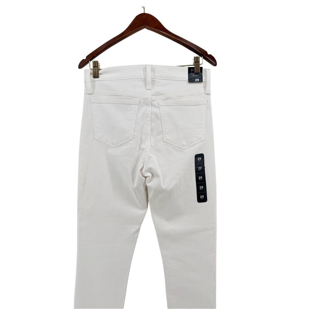 NWT J.Crew 9" Mid-Rise‎ Skinny Jeans White Signature Stretch AW383 Size 29 - Picture 3 of 7
